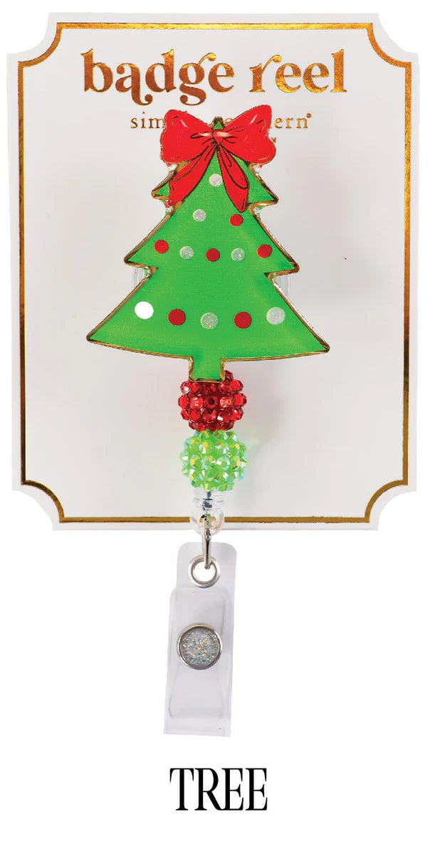 SS Holiday Badge Reel-Badge Reels-Podos Boutique, a Women's Fashion Boutique Located in Calera, AL