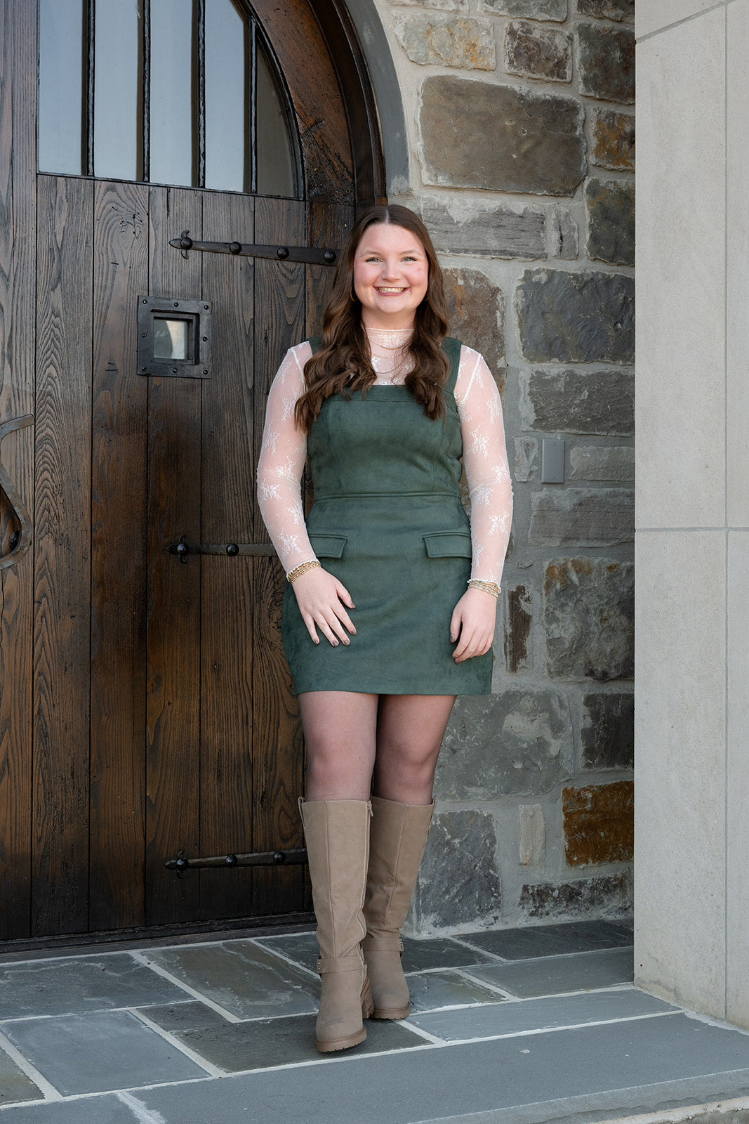 Forest Green Suede Mini Dress-Short Dresses-Podos Boutique, a Women's Fashion Boutique Located in Calera, AL