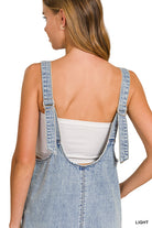 All The Rage Denim Overall Dress-Short Dresses-Podos Boutique, a Women's Fashion Boutique Located in Calera, AL