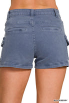 Utility Pocket Denim Shorts-Shorts-Podos Boutique, a Women's Fashion Boutique Located in Calera, AL