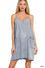 Stone Washed Mini Dress-Short Dresses-Podos Boutique, a Women's Fashion Boutique Located in Calera, AL
