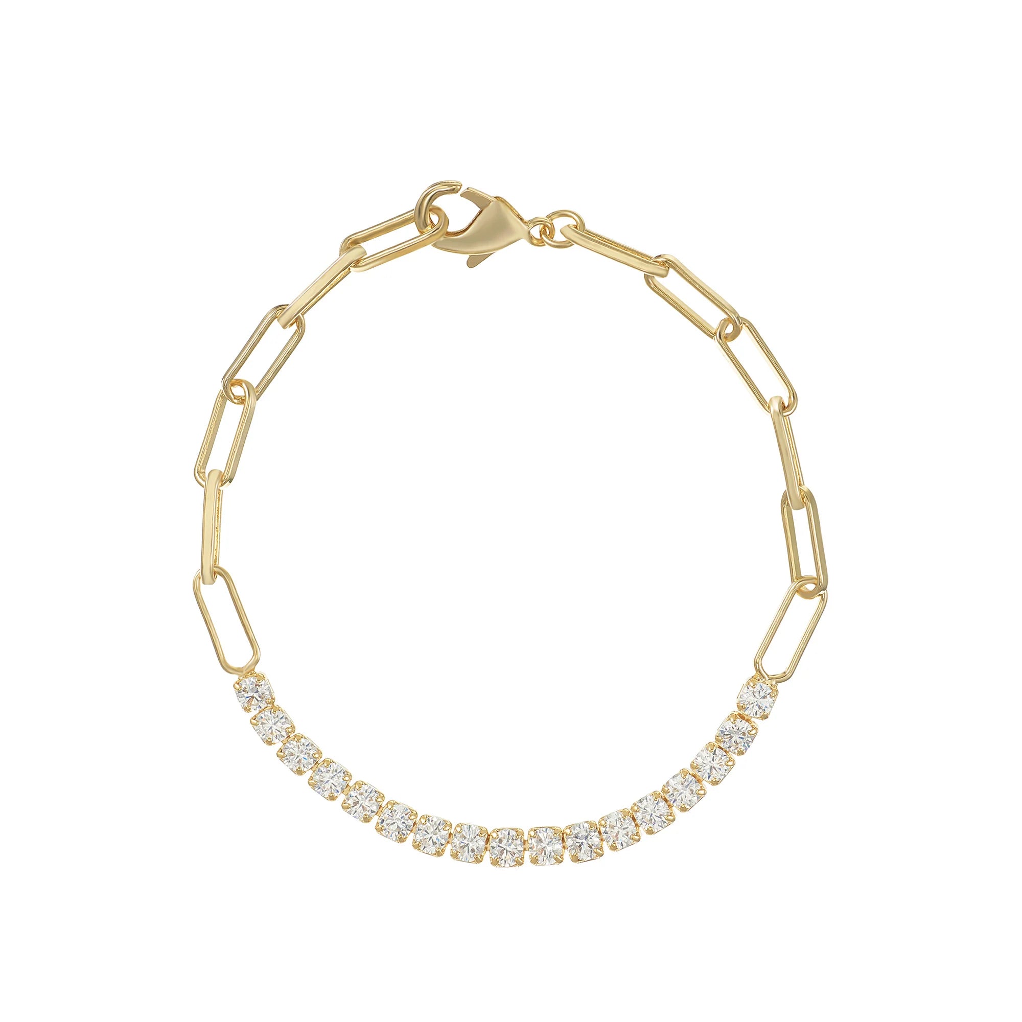 Legacy Paperclip Tennis Bracelet-Bracelets, Jewelry-Podos Boutique, a Women's Fashion Boutique Located in Calera, AL