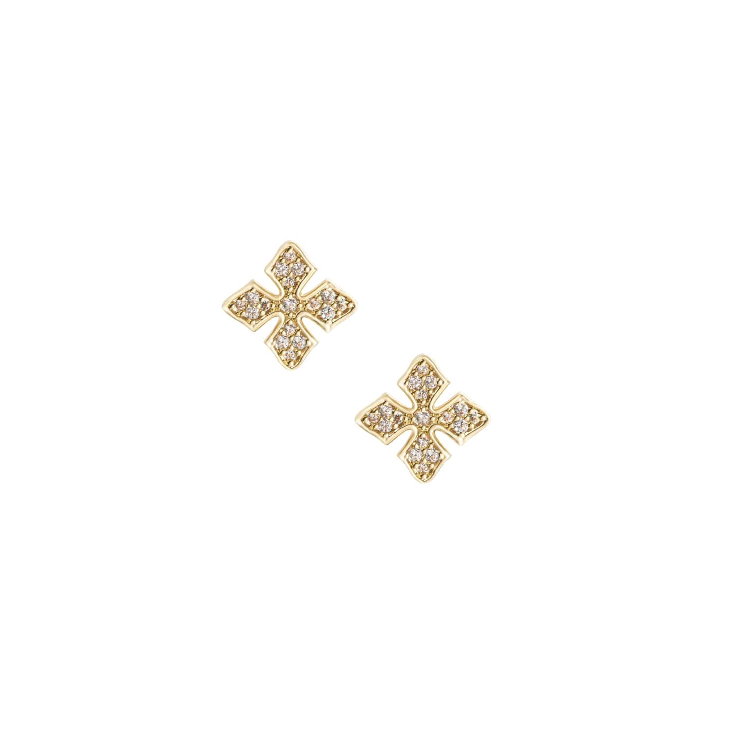 Shine Bright Cross Stud Earrings-Earrings-Podos Boutique, a Women's Fashion Boutique Located in Calera, AL