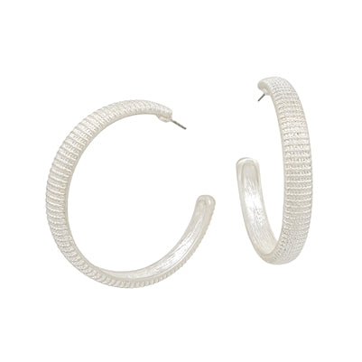 2" Ribbed Hoops-Podos Boutique, a Women's Fashion Boutique Located in Calera, AL