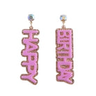 Pink HB Acrylic Earrings-Podos Boutique, a Women's Fashion Boutique Located in Calera, AL