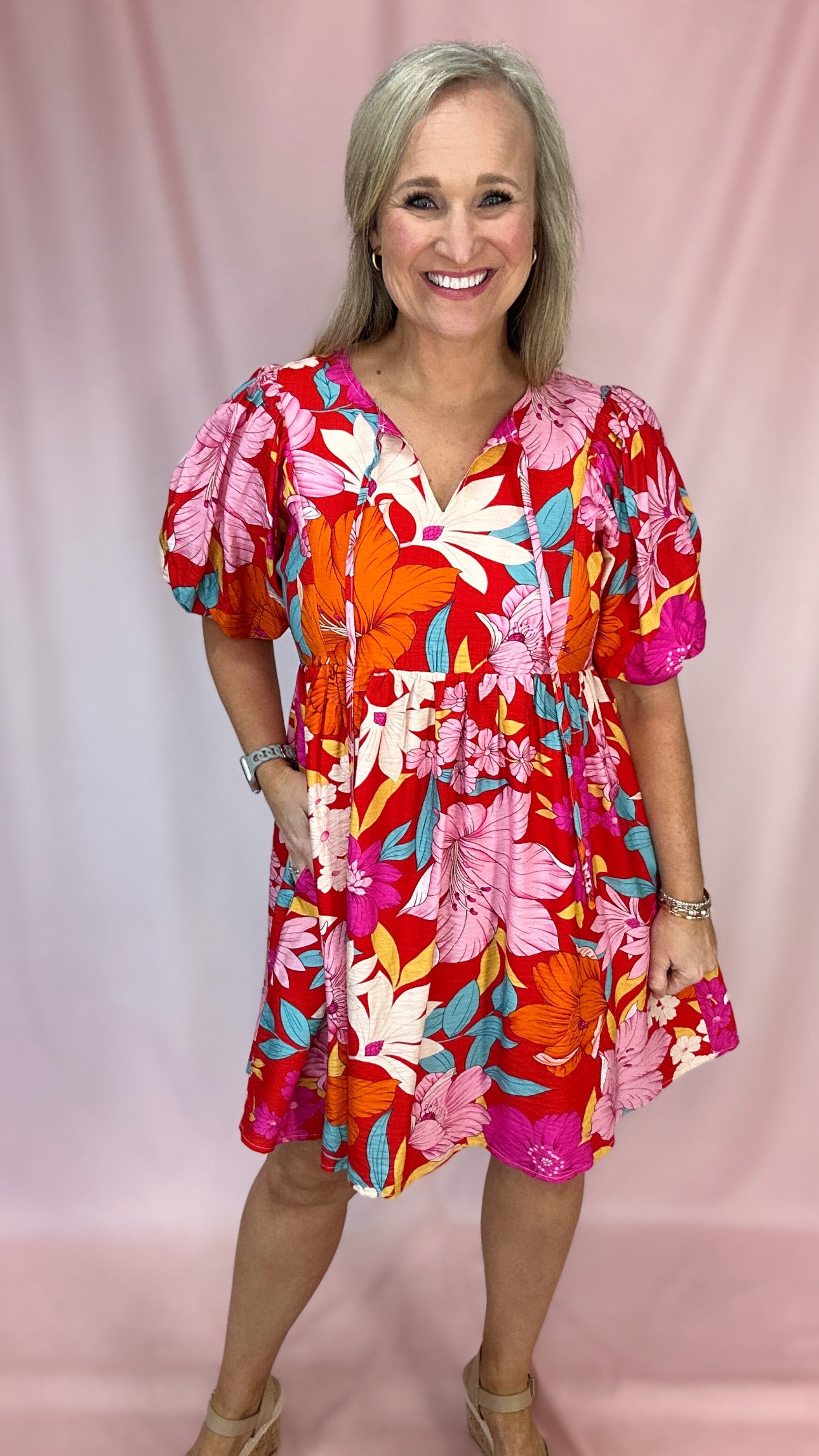 Gulf Sunset Dress-Short Dresses-Podos Boutique, a Women's Fashion Boutique Located in Calera, AL