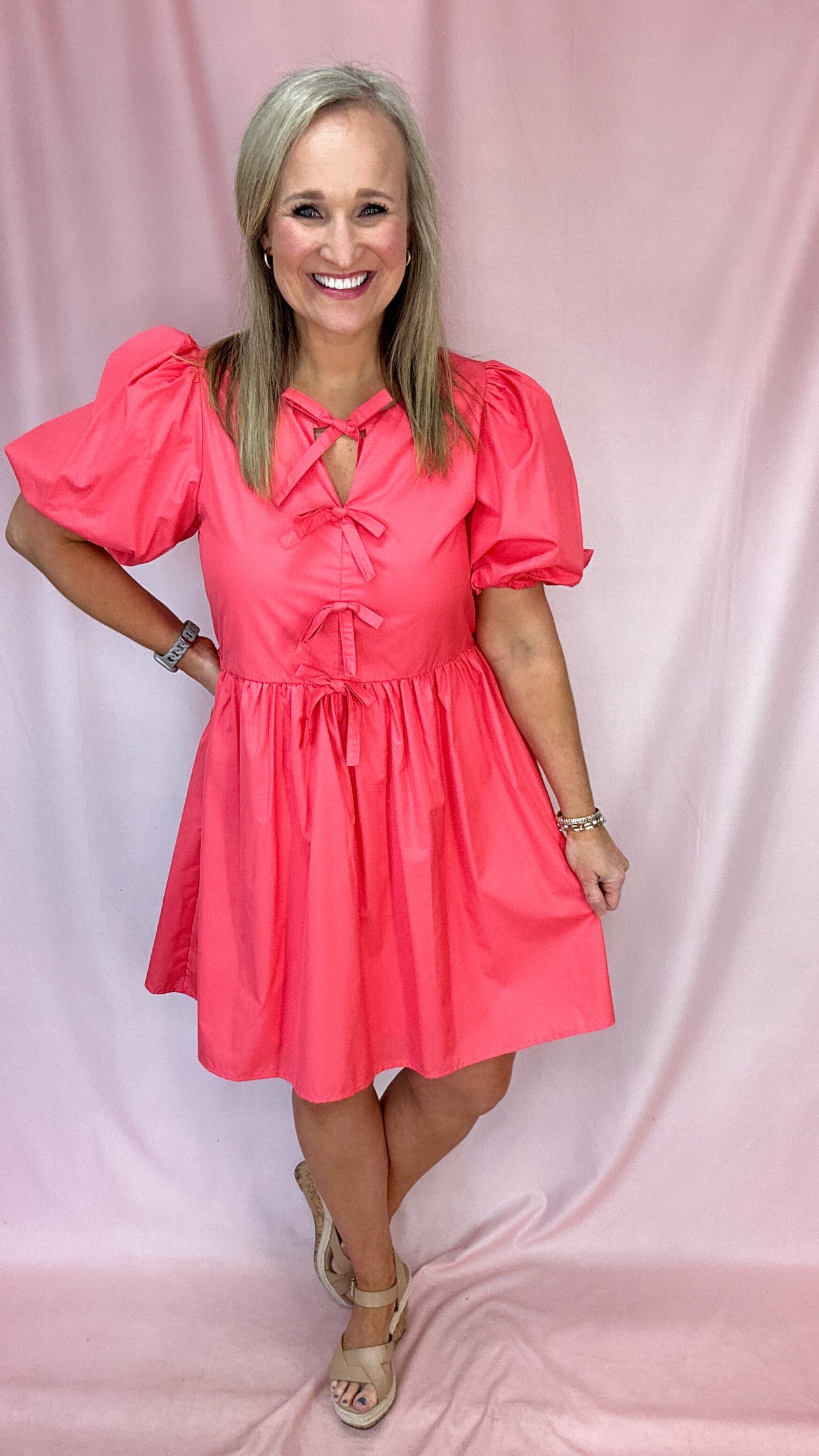 Coral Perfection Dress-Podos Boutique, a Women's Fashion Boutique Located in Calera, AL