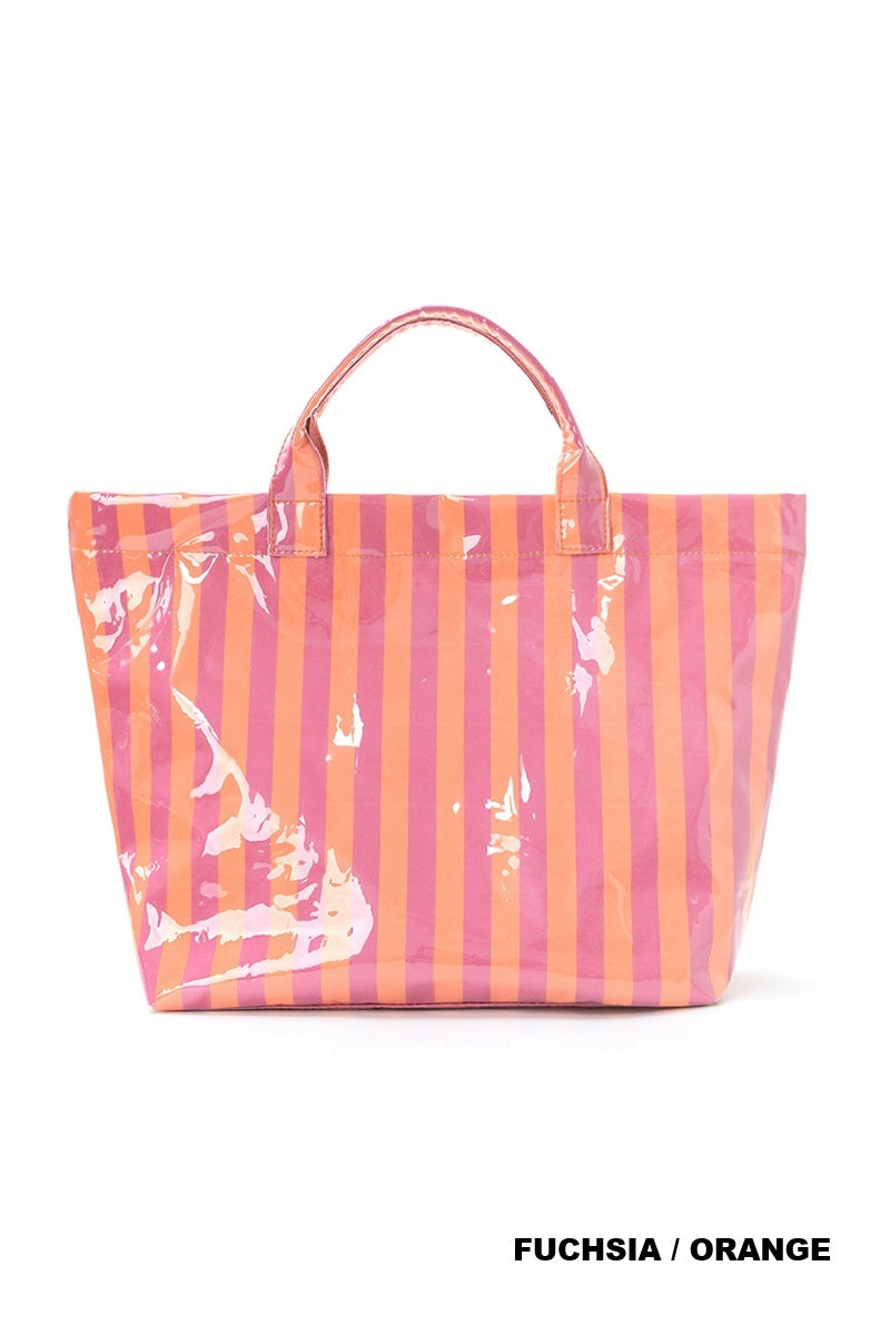 Striped Tote Bag-Bags-Podos Boutique, a Women's Fashion Boutique Located in Calera, AL