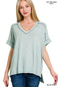 Throw On and Go Top-Fashion Tops-Podos Boutique, a Women's Fashion Boutique Located in Calera, AL