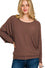 Ribbed Batwing Boatneck Sweater-Sweaters-Podos Boutique, a Women's Fashion Boutique Located in Calera, AL