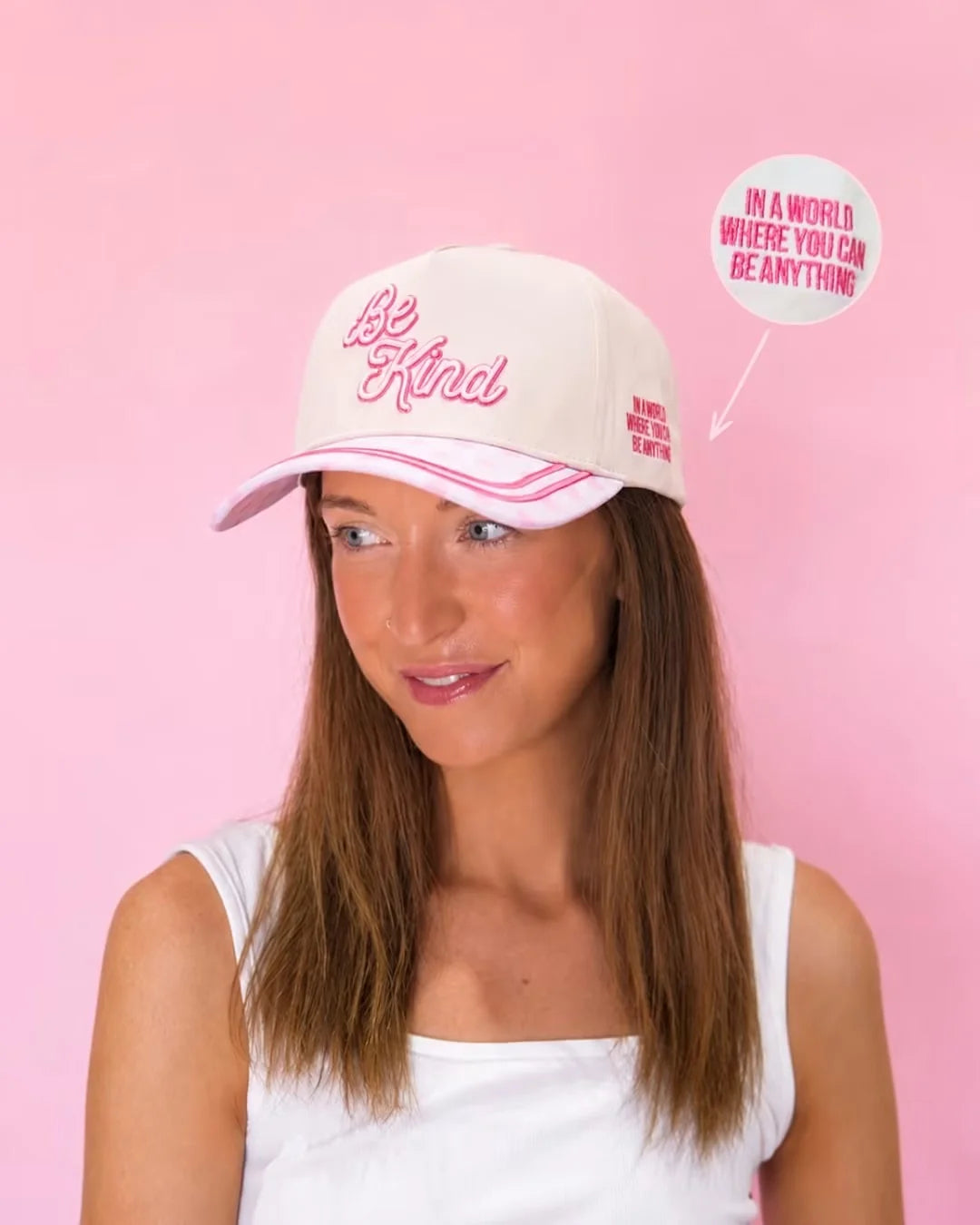 Be Kind Embroidery Hat-Hats-Podos Boutique, a Women's Fashion Boutique Located in Calera, AL