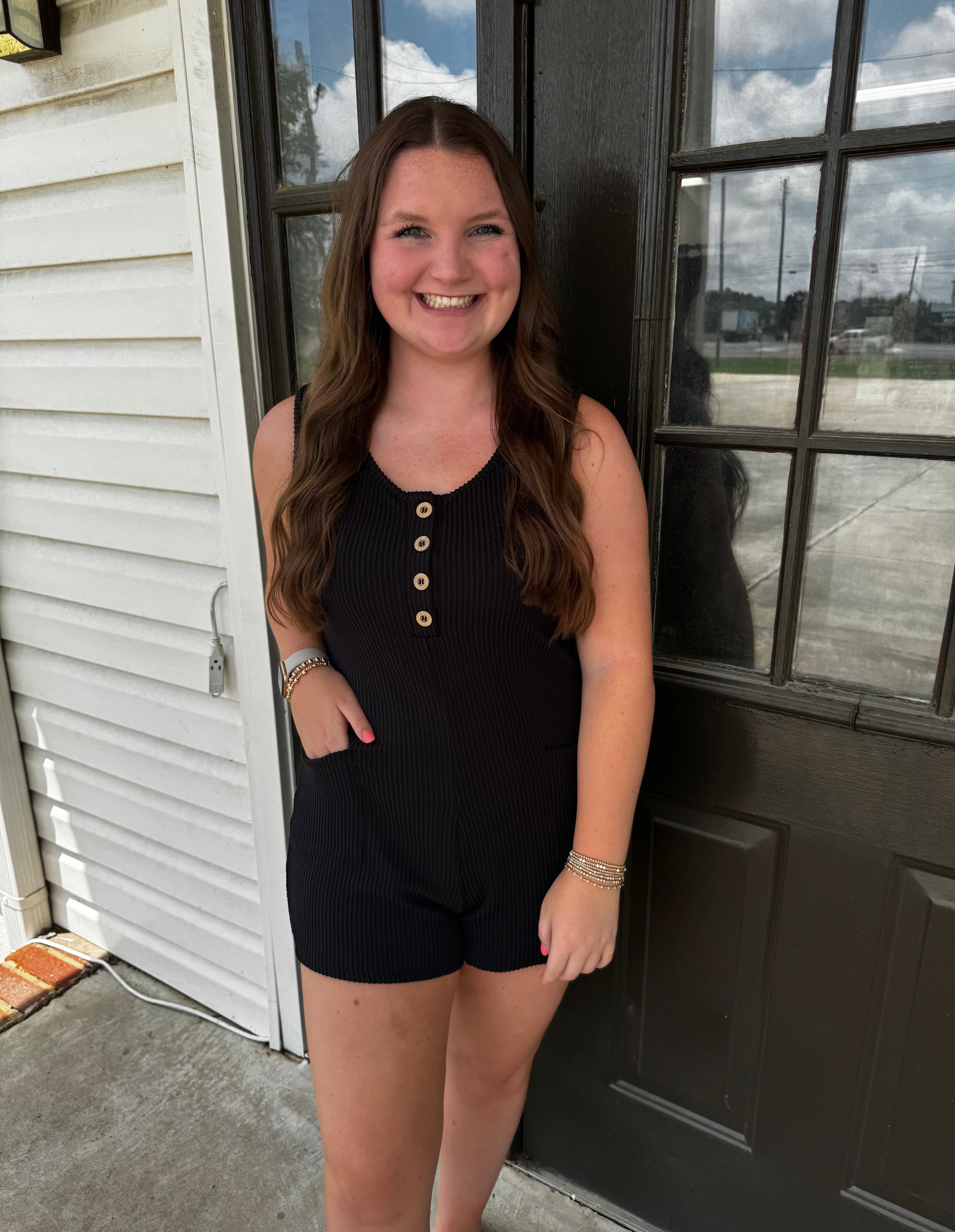 Lots of Use Romper-Rompers & Jumpsuits-Podos Boutique, a Women's Fashion Boutique Located in Calera, AL