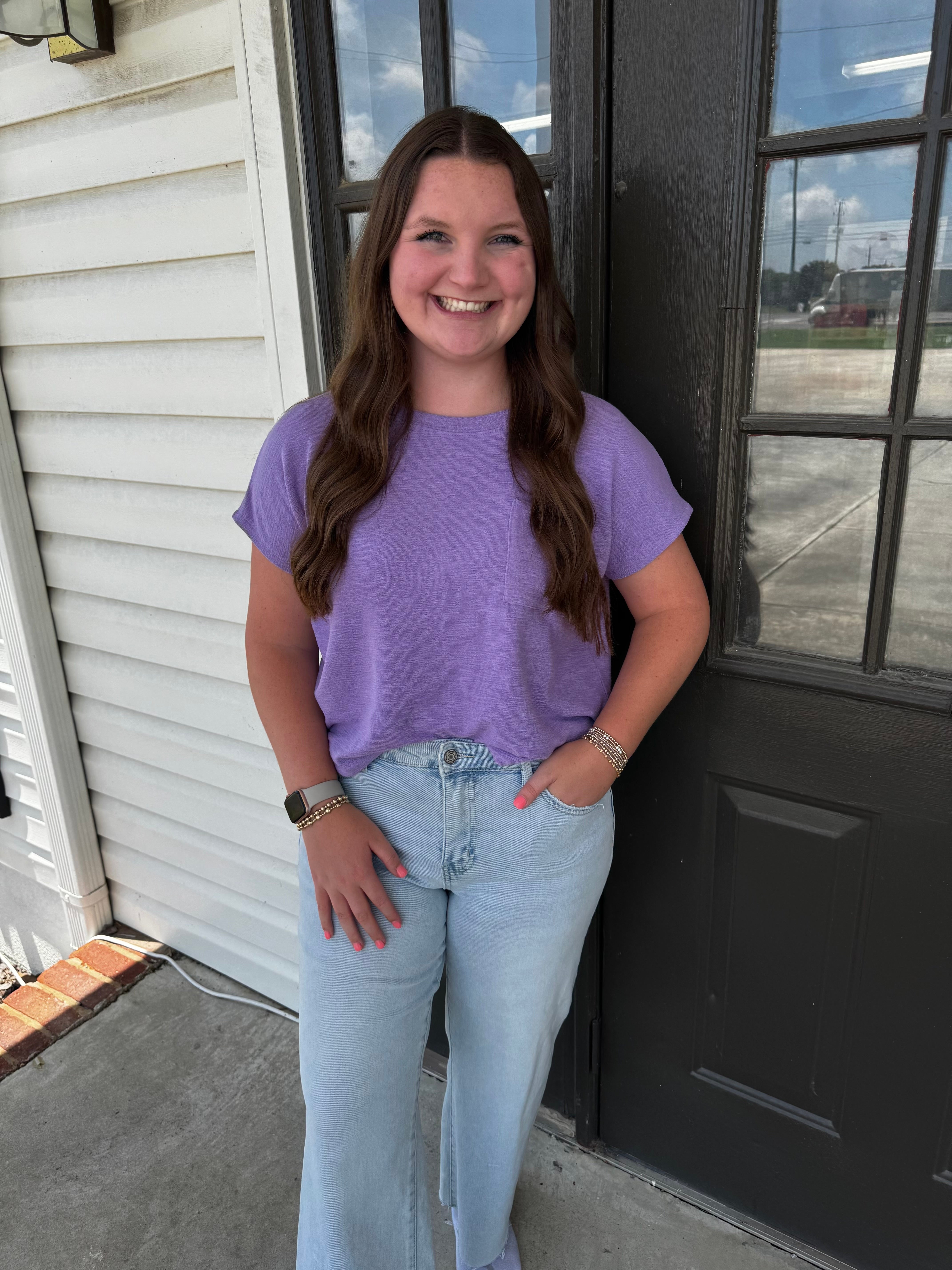 Purple Bliss Top-Fashion Tops-Podos Boutique, a Women's Fashion Boutique Located in Calera, AL