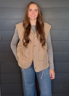 In The Lodge Vest-Podos Boutique, a Women's Fashion Boutique Located in Calera, AL