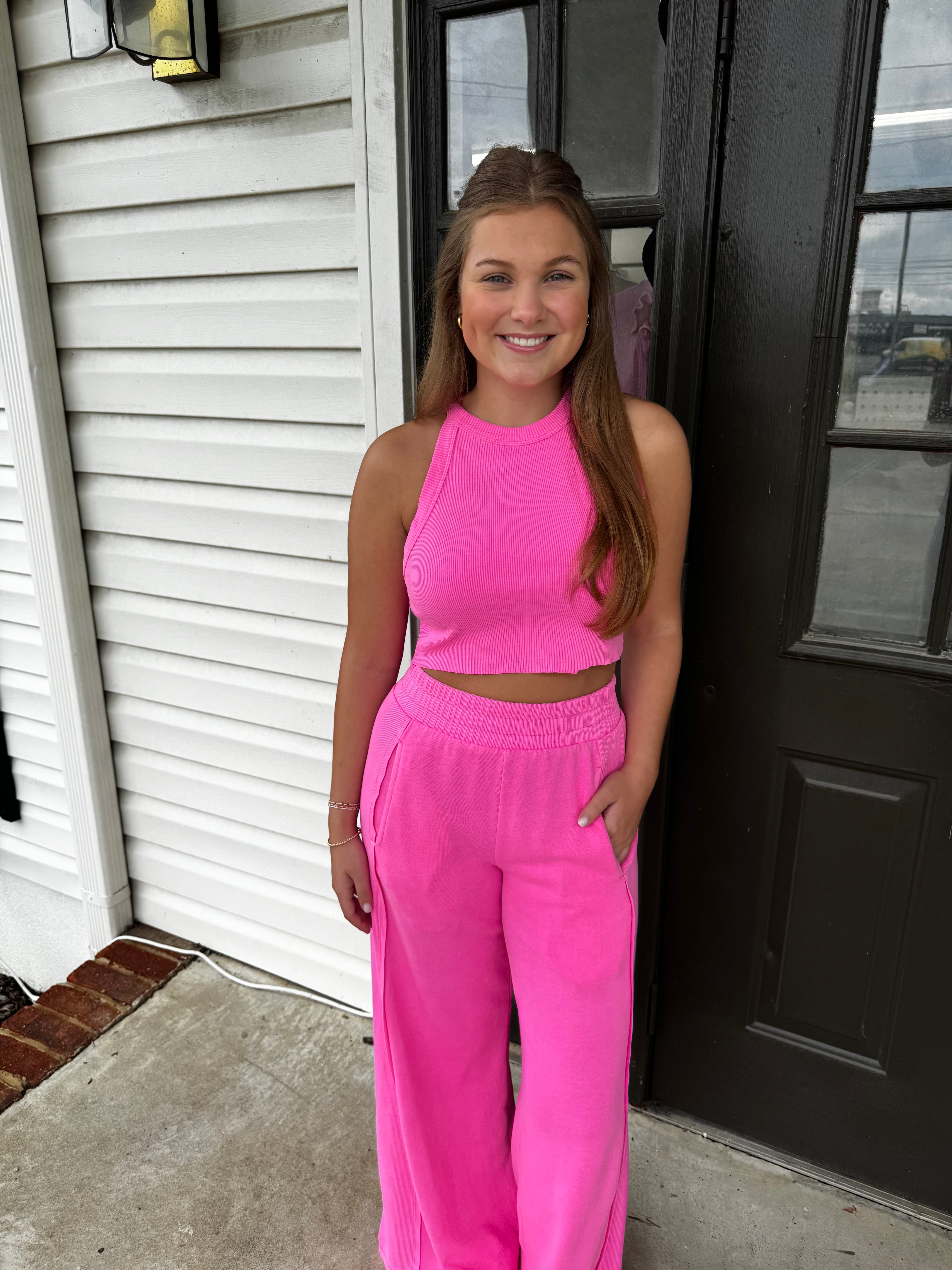 Fashion Forward Halter Pant Set-Sets-Podos Boutique, a Women's Fashion Boutique Located in Calera, AL