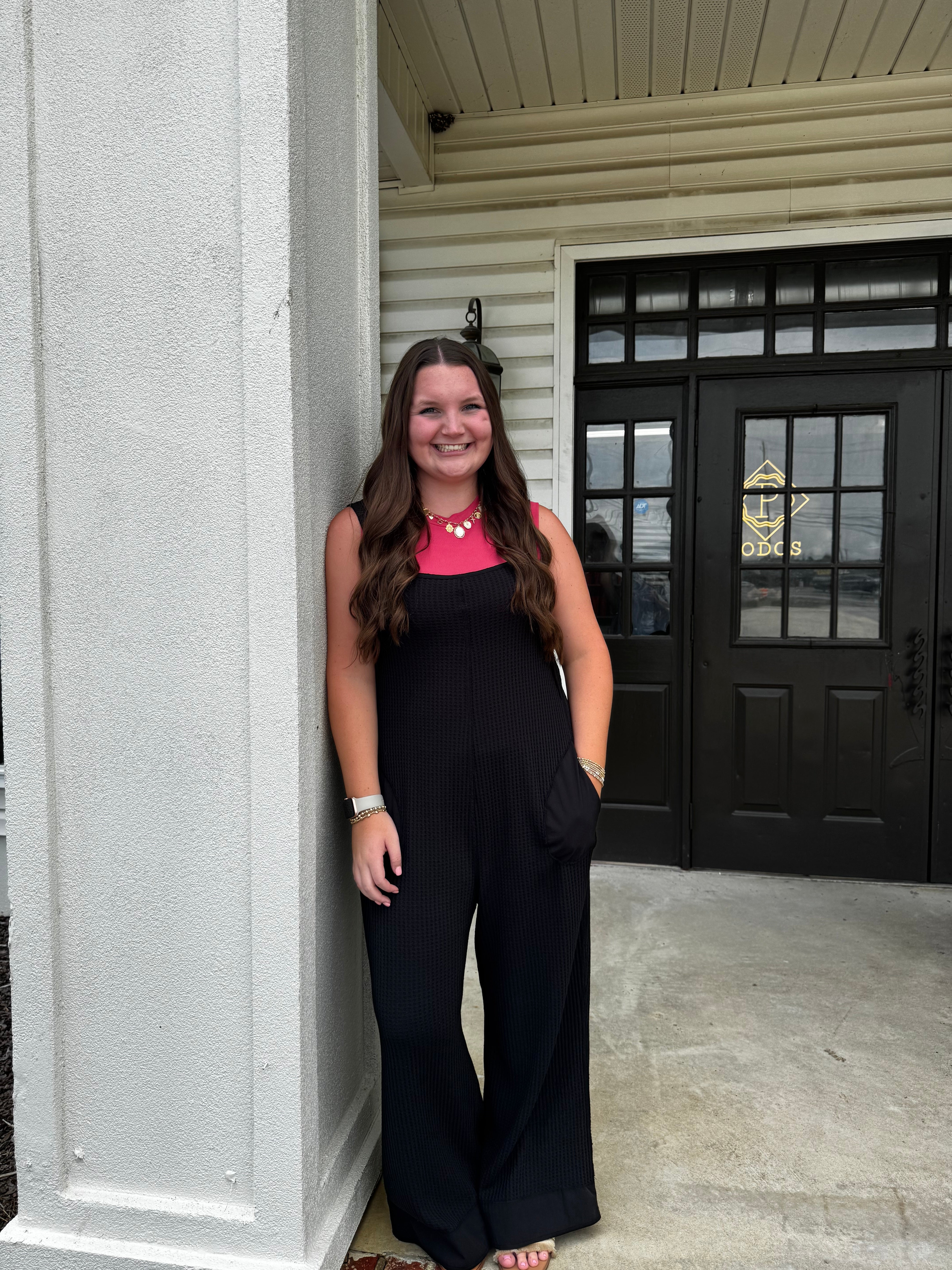 Crazy About You Jumpsuit-Rompers & Jumpsuits-Podos Boutique, a Women's Fashion Boutique Located in Calera, AL