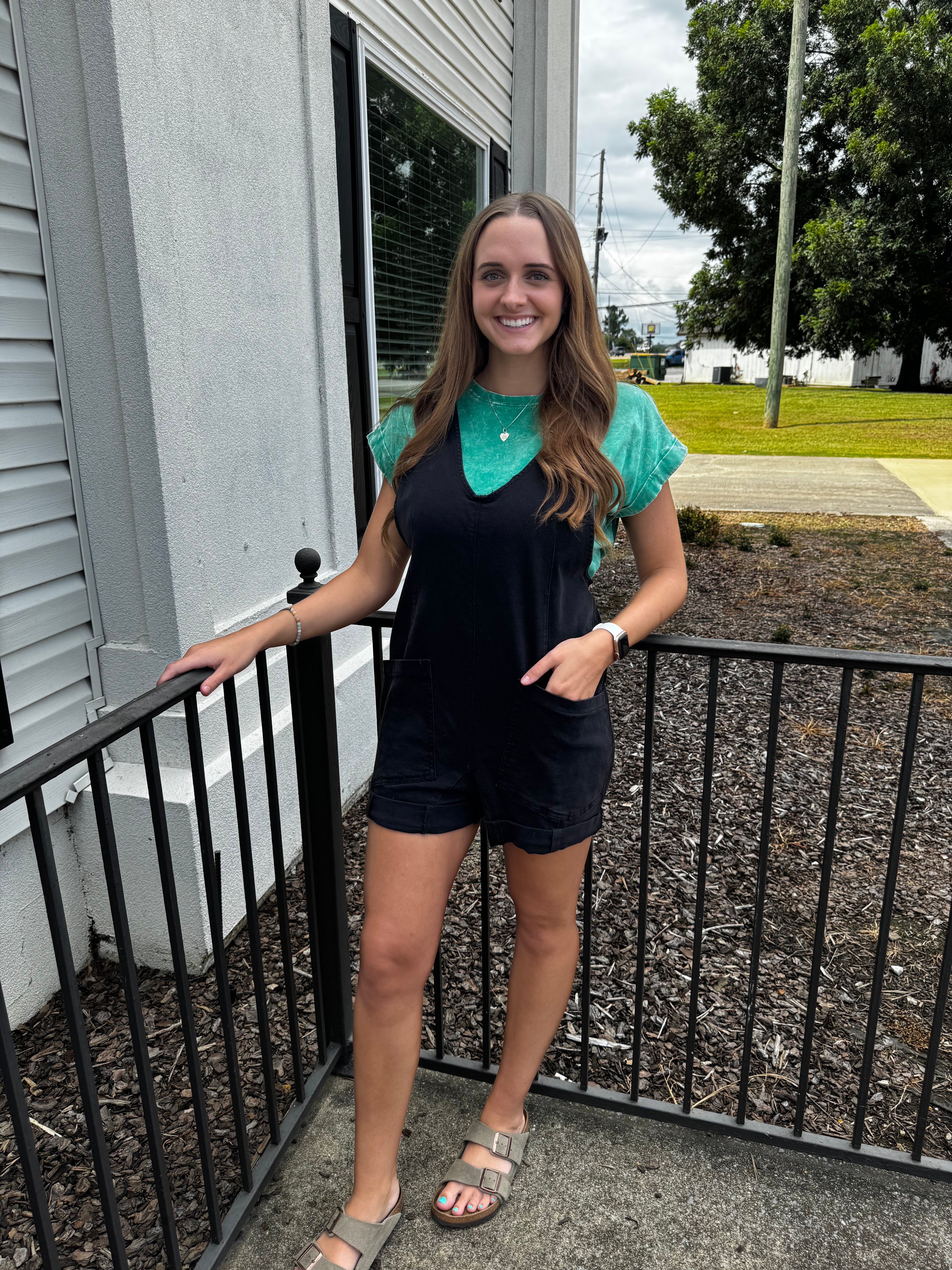 Perfect Fall Romper-Podos Boutique, a Women's Fashion Boutique Located in Calera, AL