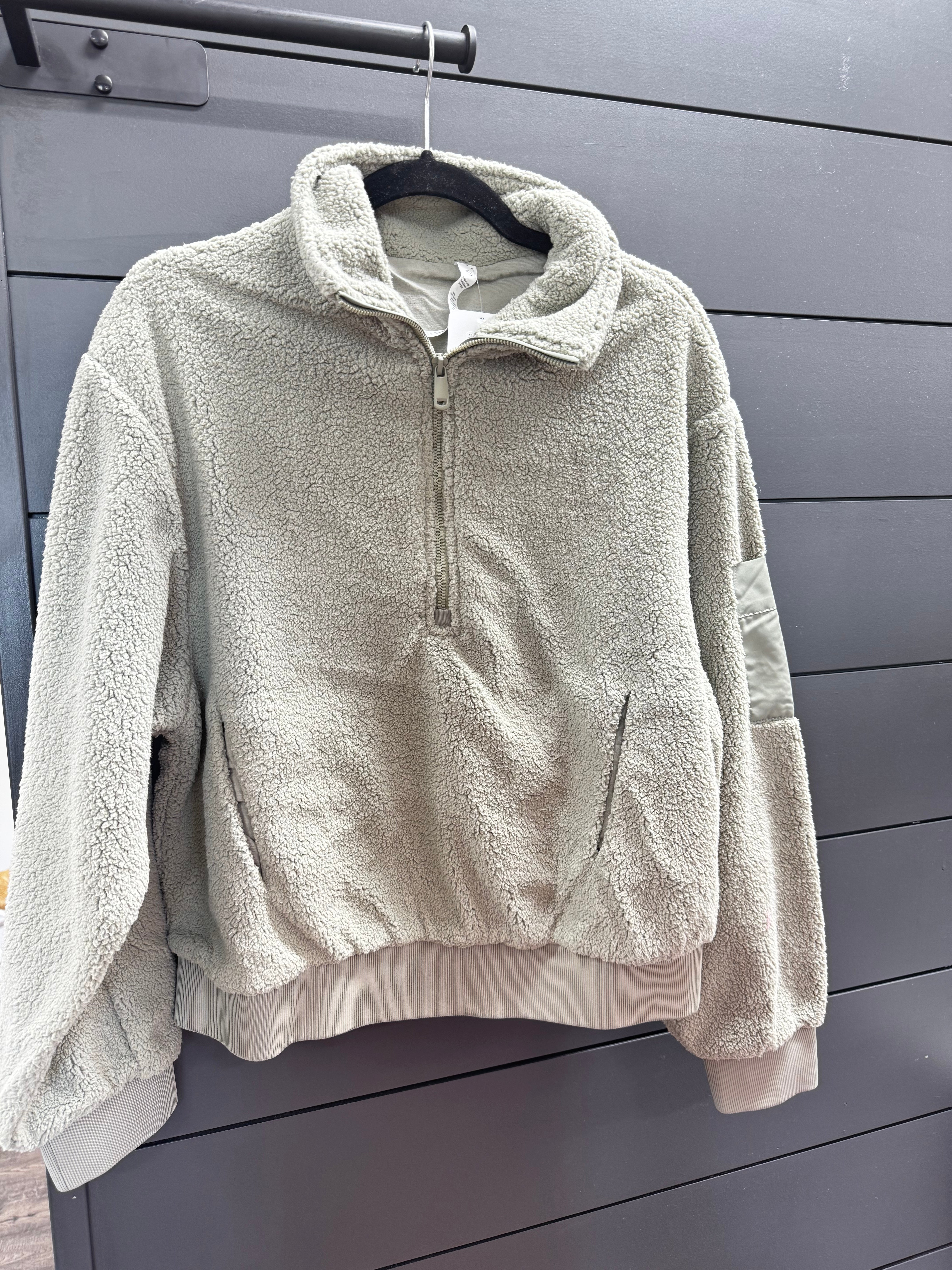 Rae Mode Sherpa Quarter Zip-Pullover-Podos Boutique, a Women's Fashion Boutique Located in Calera, AL
