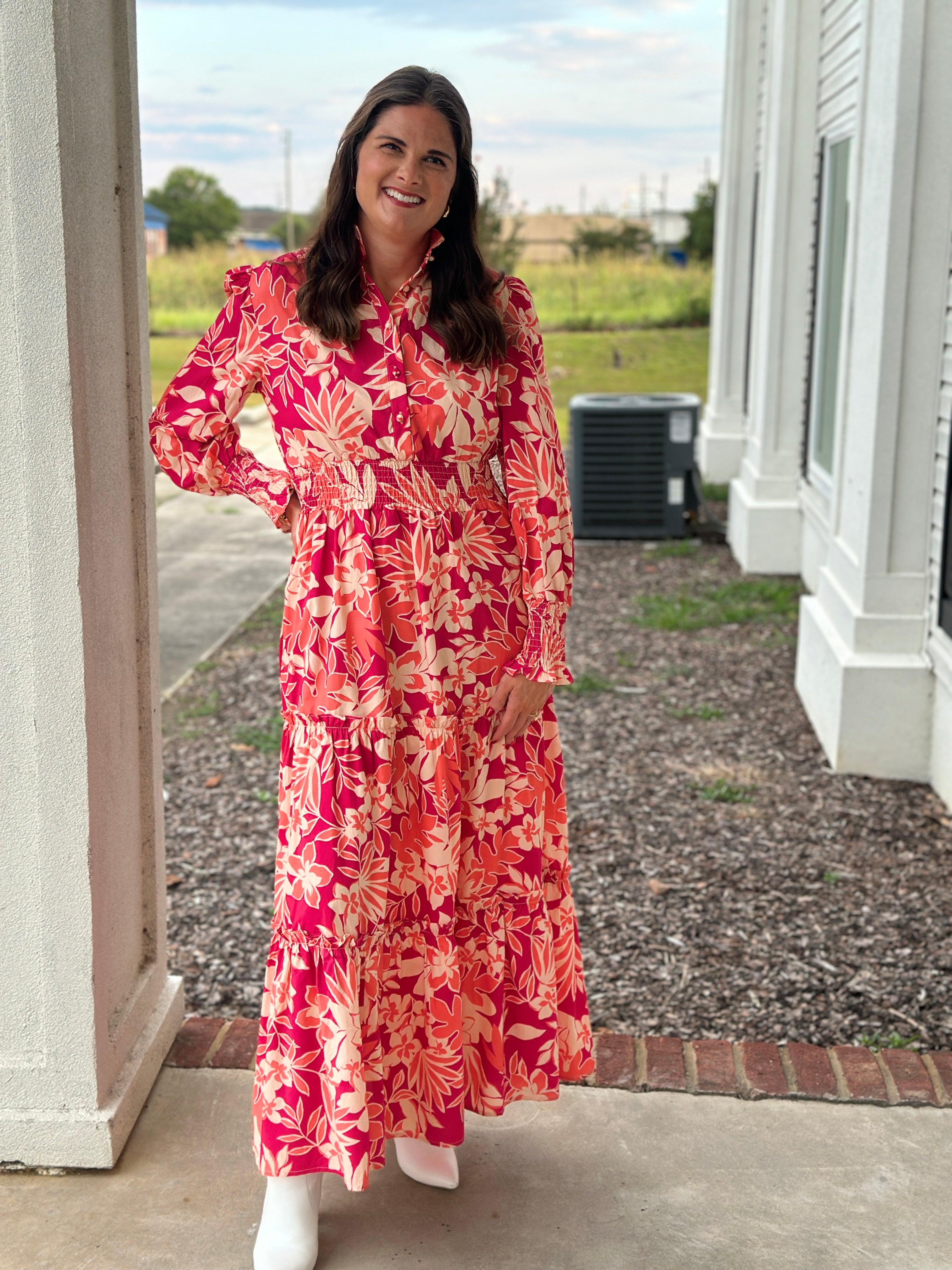 A Rose By Any Other Name Dress-Maxi Dresses-Podos Boutique, a Women's Fashion Boutique Located in Calera, AL