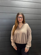 French Terry Collared Pullover-Pullover-Podos Boutique, a Women's Fashion Boutique Located in Calera, AL