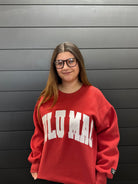 Lulu Mac Embroidered Sweatshirt-Sweatshirts-Podos Boutique, a Women's Fashion Boutique Located in Calera, AL