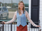 Layered in Denim-Vests-Podos Boutique, a Women's Fashion Boutique Located in Calera, AL