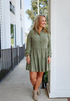 Feeling "Olive" Dress-Podos Boutique, a Women's Fashion Boutique Located in Calera, AL