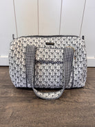 Black Bow Duffle-Bags-Podos Boutique, a Women's Fashion Boutique Located in Calera, AL