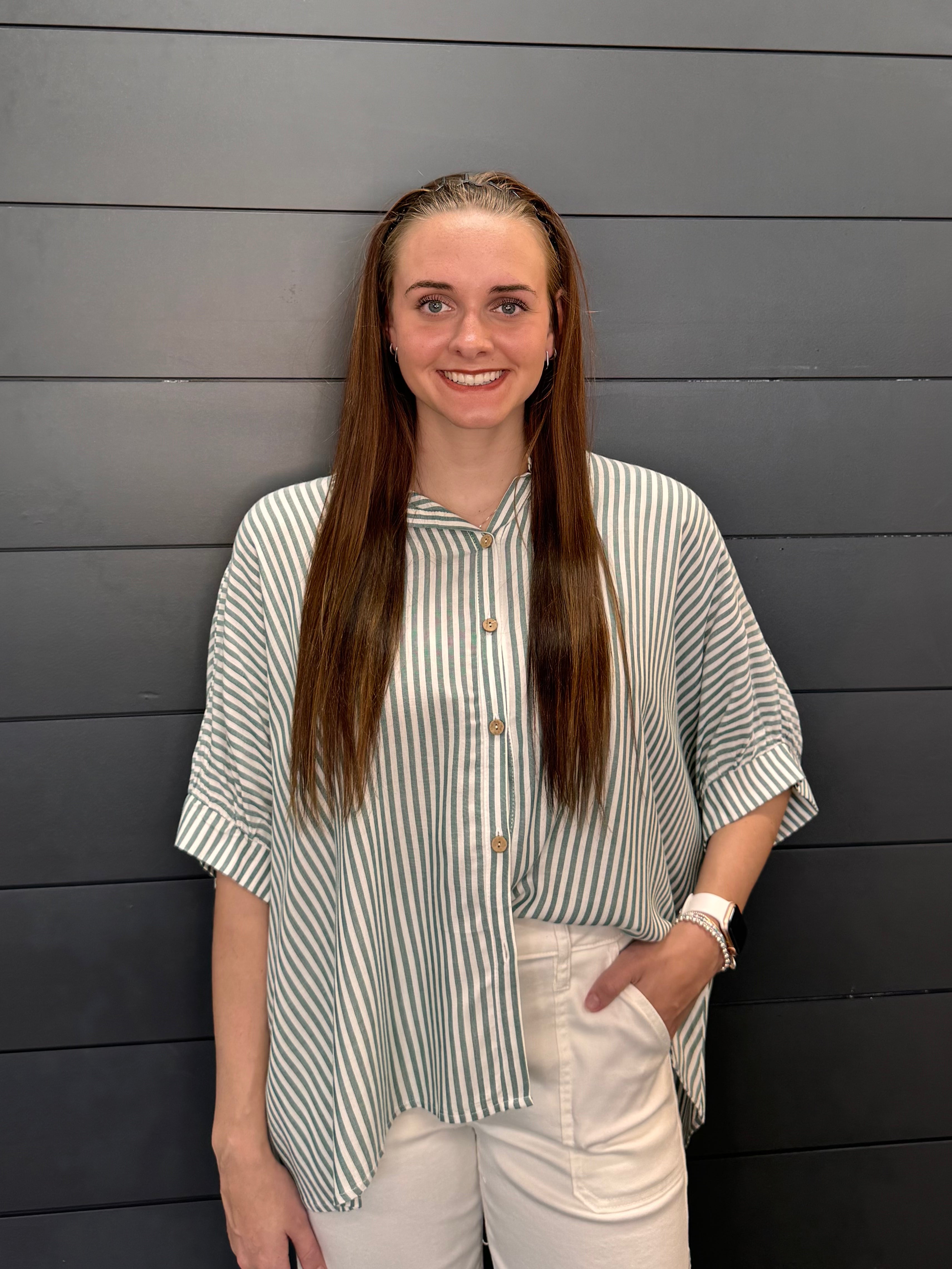 Autumn Skies Top-Short Sleeves-Podos Boutique, a Women's Fashion Boutique Located in Calera, AL