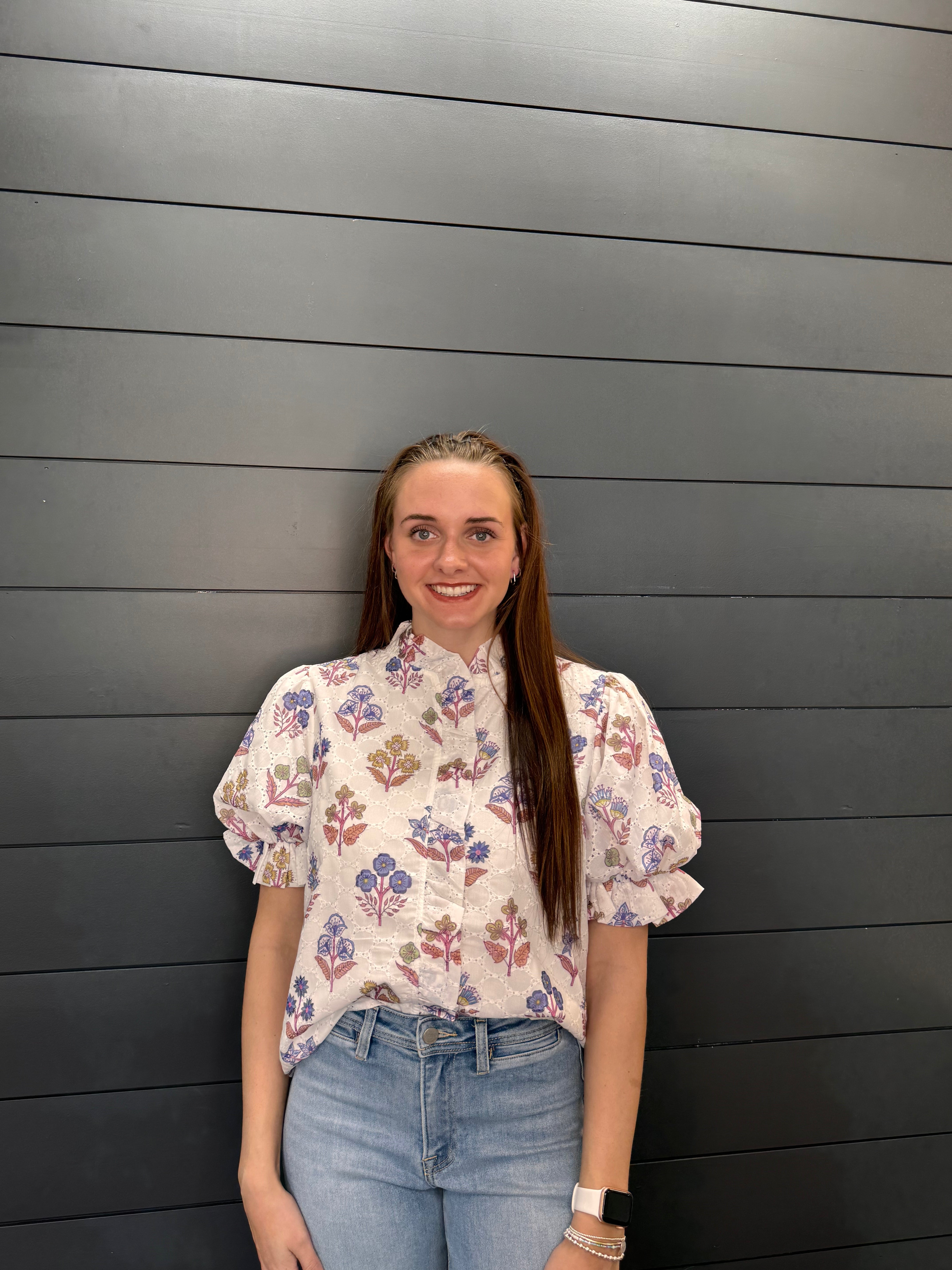 Garden Whimsy Top-Fashion Tops-Podos Boutique, a Women's Fashion Boutique Located in Calera, AL