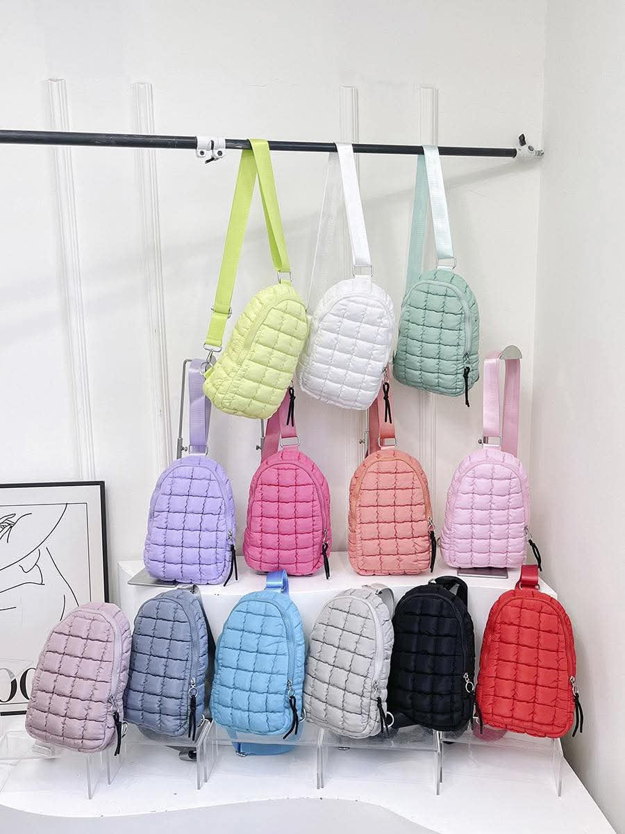 Quilted Sling Bags-Bags-Podos Boutique, a Women's Fashion Boutique Located in Calera, AL