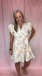 Floral Charm Dress-Short Dresses-Podos Boutique, a Women's Fashion Boutique Located in Calera, AL