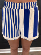 Royal Stripes Bottom-Shorts-Podos Boutique, a Women's Fashion Boutique Located in Calera, AL