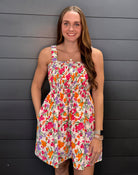 Fields of Flowers Dress-Short Dresses-Podos Boutique, a Women's Fashion Boutique Located in Calera, AL