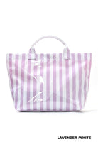 Striped Tote Bag-Bags-Podos Boutique, a Women's Fashion Boutique Located in Calera, AL