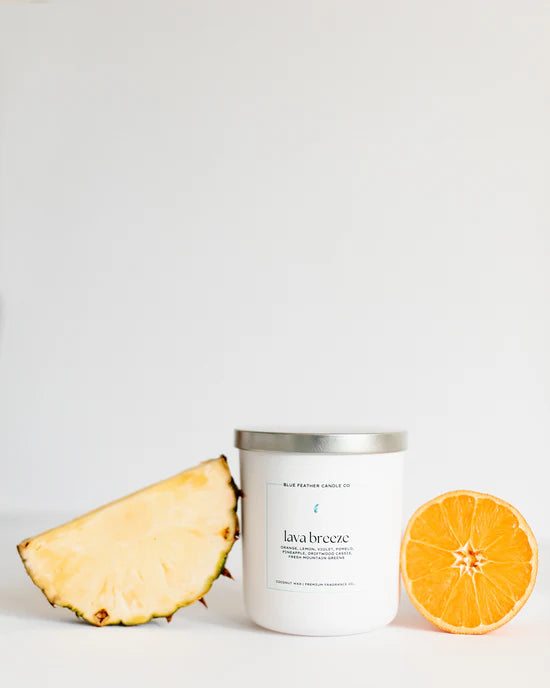 Blue Feather Candle-Candles-Podos Boutique, a Women's Fashion Boutique Located in Calera, AL