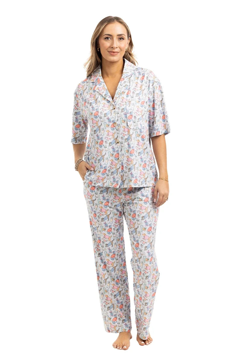Posh Pets Pajama Pants Set-Lounge Wear-Podos Boutique, a Women's Fashion Boutique Located in Calera, AL