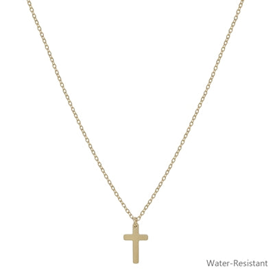 Small Cross Necklace-Podos Boutique, a Women's Fashion Boutique Located in Calera, AL