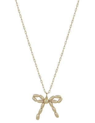 Bow Necklace-Podos Boutique, a Women's Fashion Boutique Located in Calera, AL