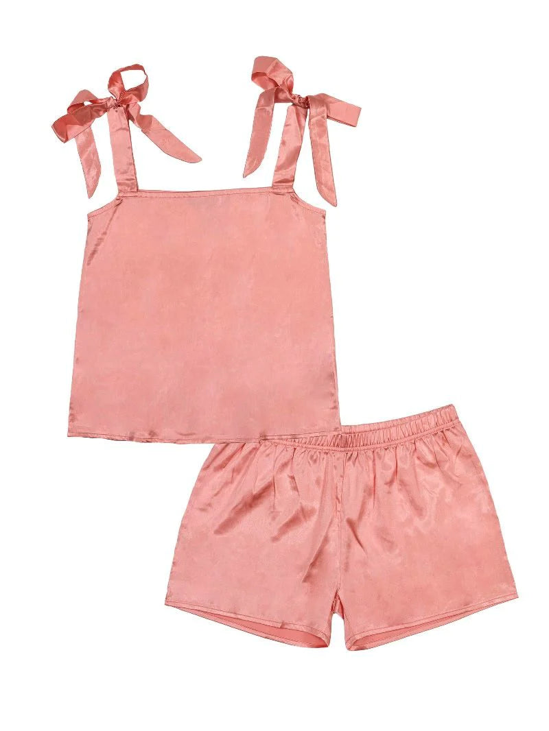 SS Soft PJ Short Set-Lounge Wear-Podos Boutique, a Women's Fashion Boutique Located in Calera, AL