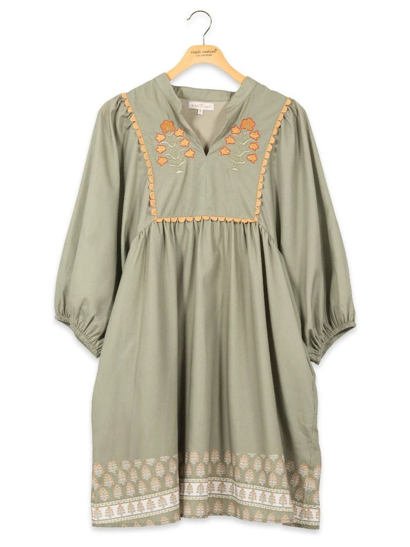 Maeve Green Dress-Short Dresses-Podos Boutique, a Women's Fashion Boutique Located in Calera, AL