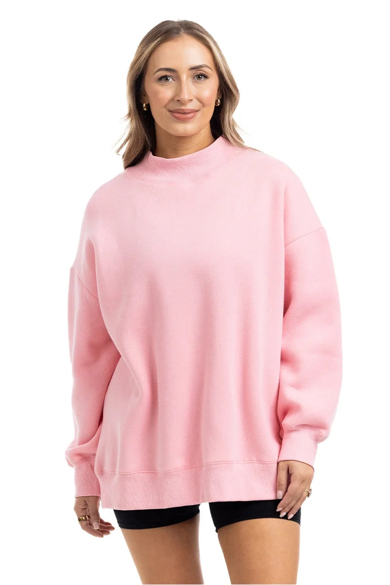 Essential Mockneck Sweatshirt-Sweatshirts-Podos Boutique, a Women's Fashion Boutique Located in Calera, AL