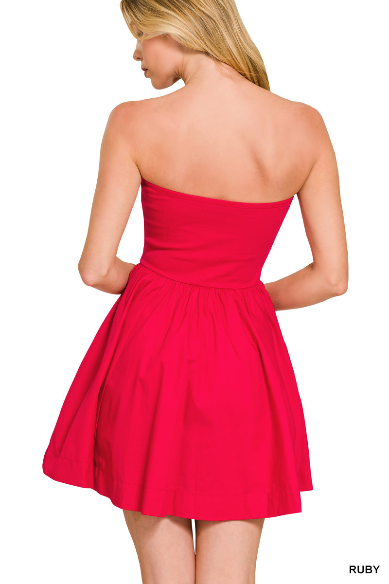 Fit & Flare Mini Dress-Short Dresses-Podos Boutique, a Women's Fashion Boutique Located in Calera, AL