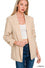 Ruched Sleeve Open Blazer-Blazers-Podos Boutique, a Women's Fashion Boutique Located in Calera, AL