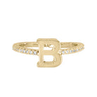 Maya J Love Letter Initial Ring-Podos Boutique, a Women's Fashion Boutique Located in Calera, AL