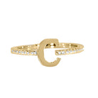 Maya J Love Letter Initial Ring-Podos Boutique, a Women's Fashion Boutique Located in Calera, AL