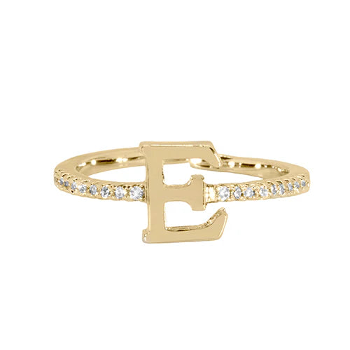 Maya J Love Letter Initial Ring-Podos Boutique, a Women's Fashion Boutique Located in Calera, AL