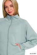 Scuba Full Zip-Podos Boutique, a Women's Fashion Boutique Located in Calera, AL