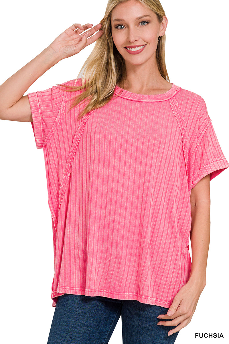 Ribbed Boat Neck Top-Podos Boutique, a Women's Fashion Boutique Located in Calera, AL