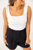 G + E Square Neck Tank-Fashion Tops-Podos Boutique, a Women's Fashion Boutique Located in Calera, AL